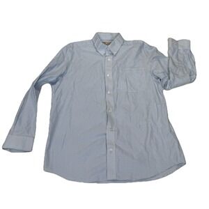 Duluth Trading Co Wrinkle‎ Fighter Blue Gingham Size L